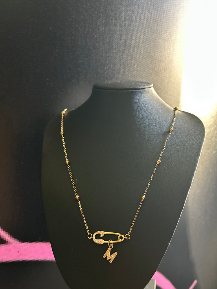 Initial-Pin Necklace