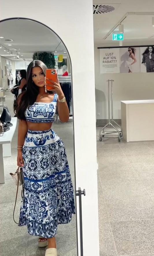 Floral Fusion BLUE CO-ORD SET